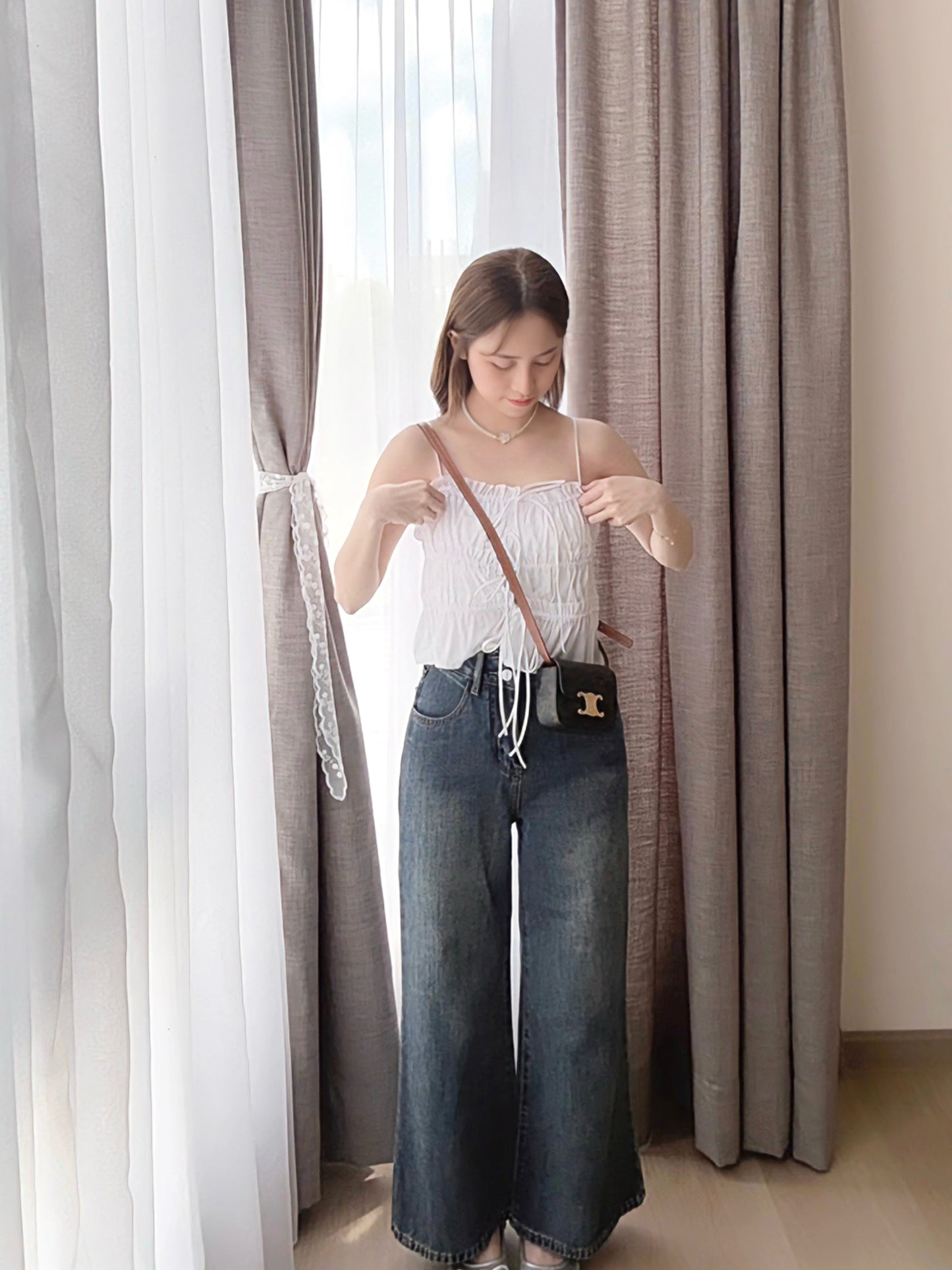 SOFT BAGGY BLUE JEANS - PETITEGIRLS 小个子定制款