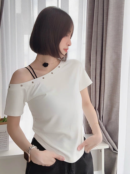 OFF-SHOULDER 2-PIECE TOP SET / FREE INNER CAMI