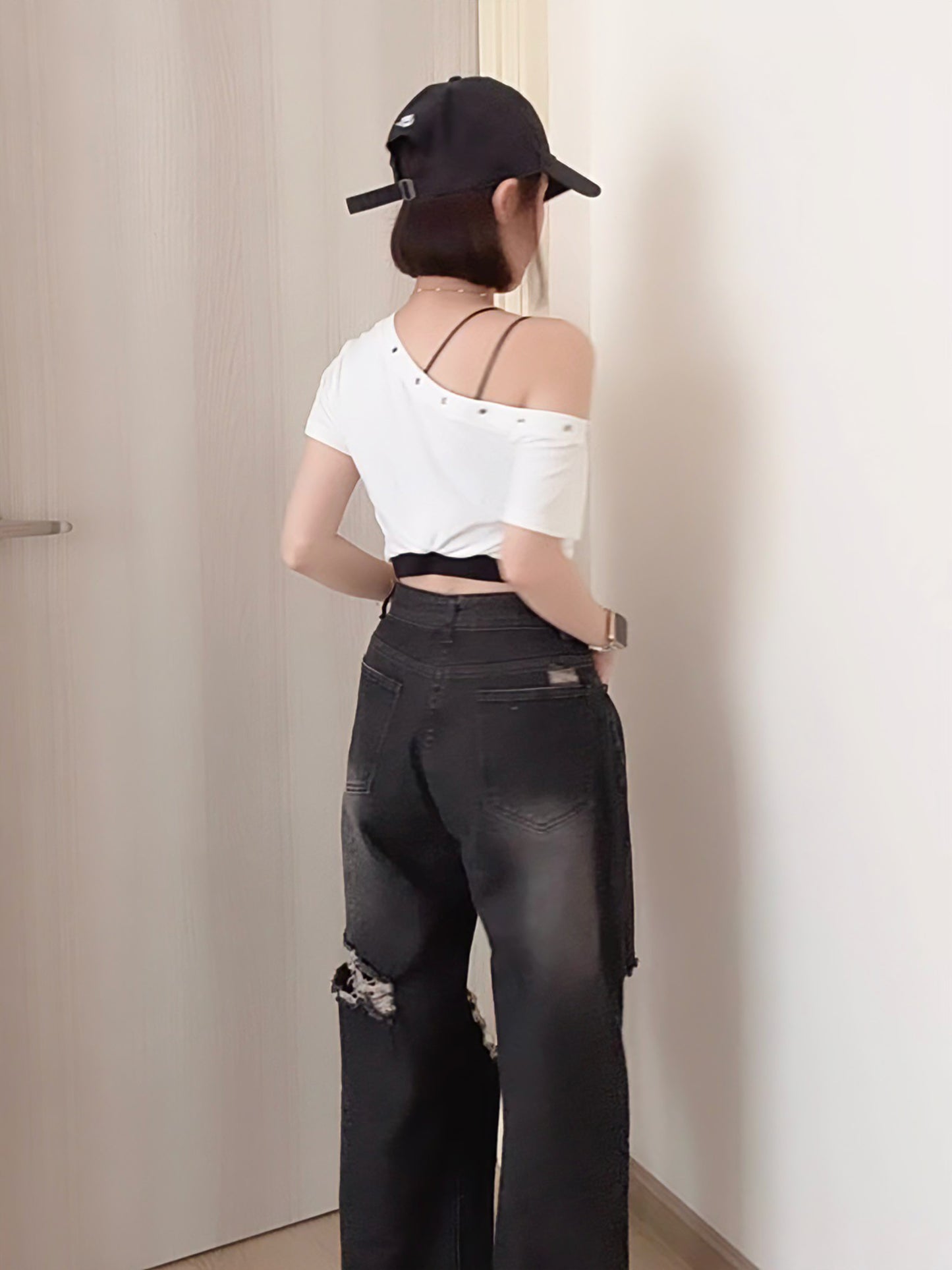 OFF-SHOULDER 2-PIECE TOP SET / FREE INNER CAMI
