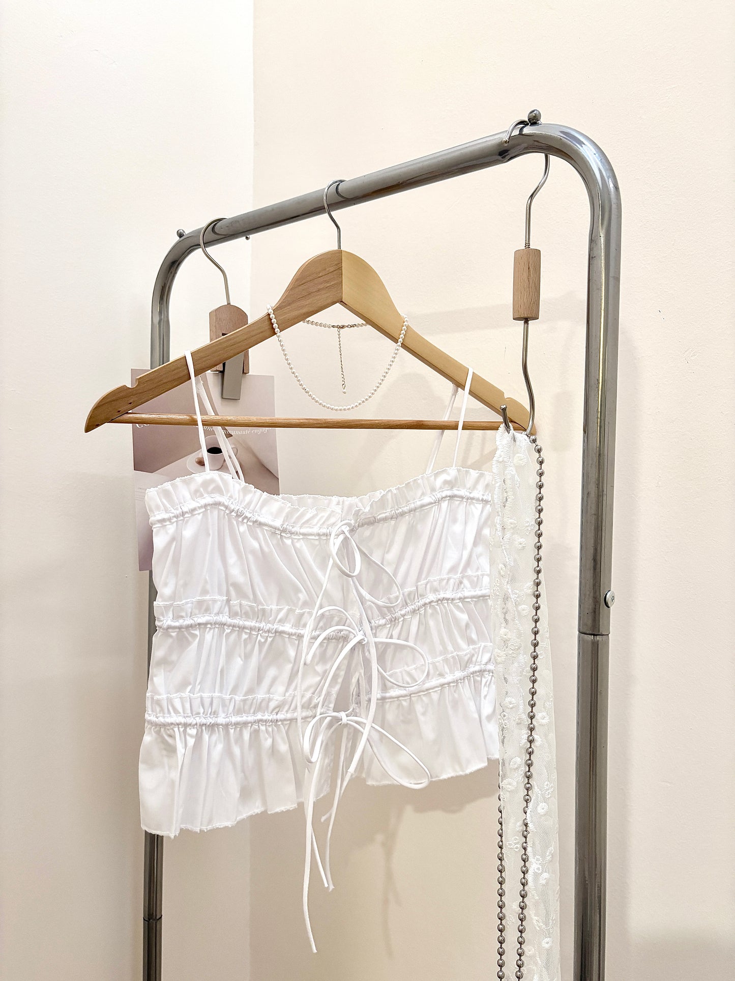 RUCHED RIBBON CAMI