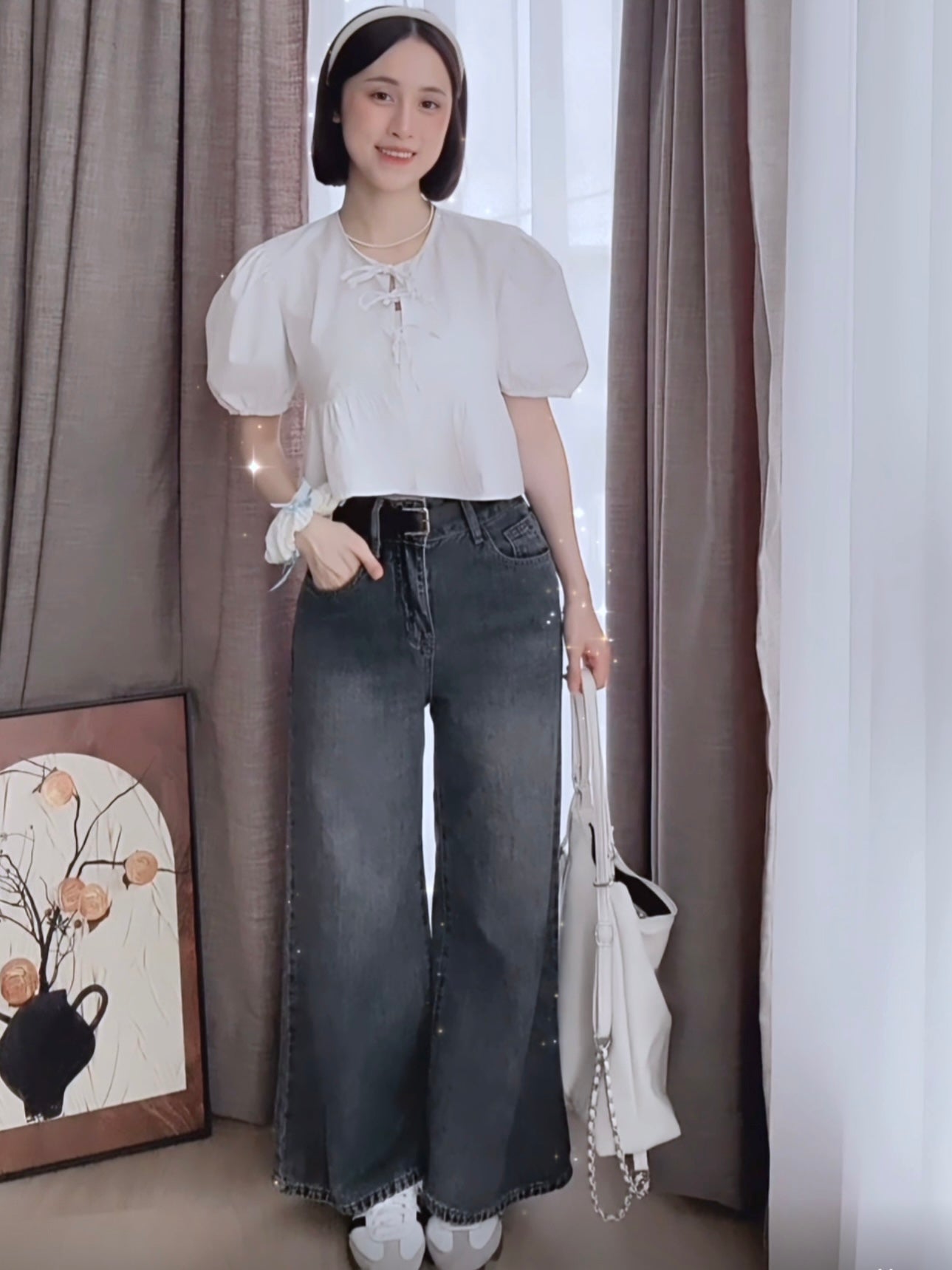 SOFT BAGGY BLUE JEANS - PETITEGIRLS 小个子定制款