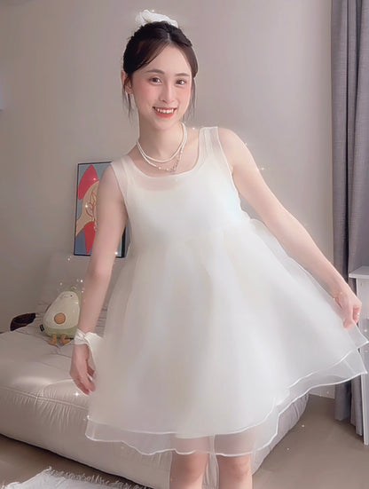 DREAMY IVORY BOW MINI DRESS- PETITEGIRLS 小个子定制款