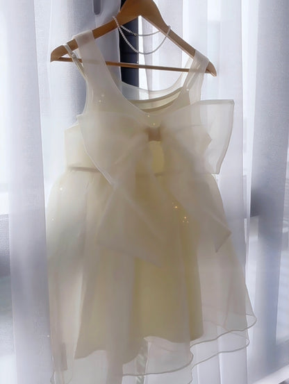 DREAMY IVORY BOW MINI DRESS- PETITEGIRLS 小个子定制款