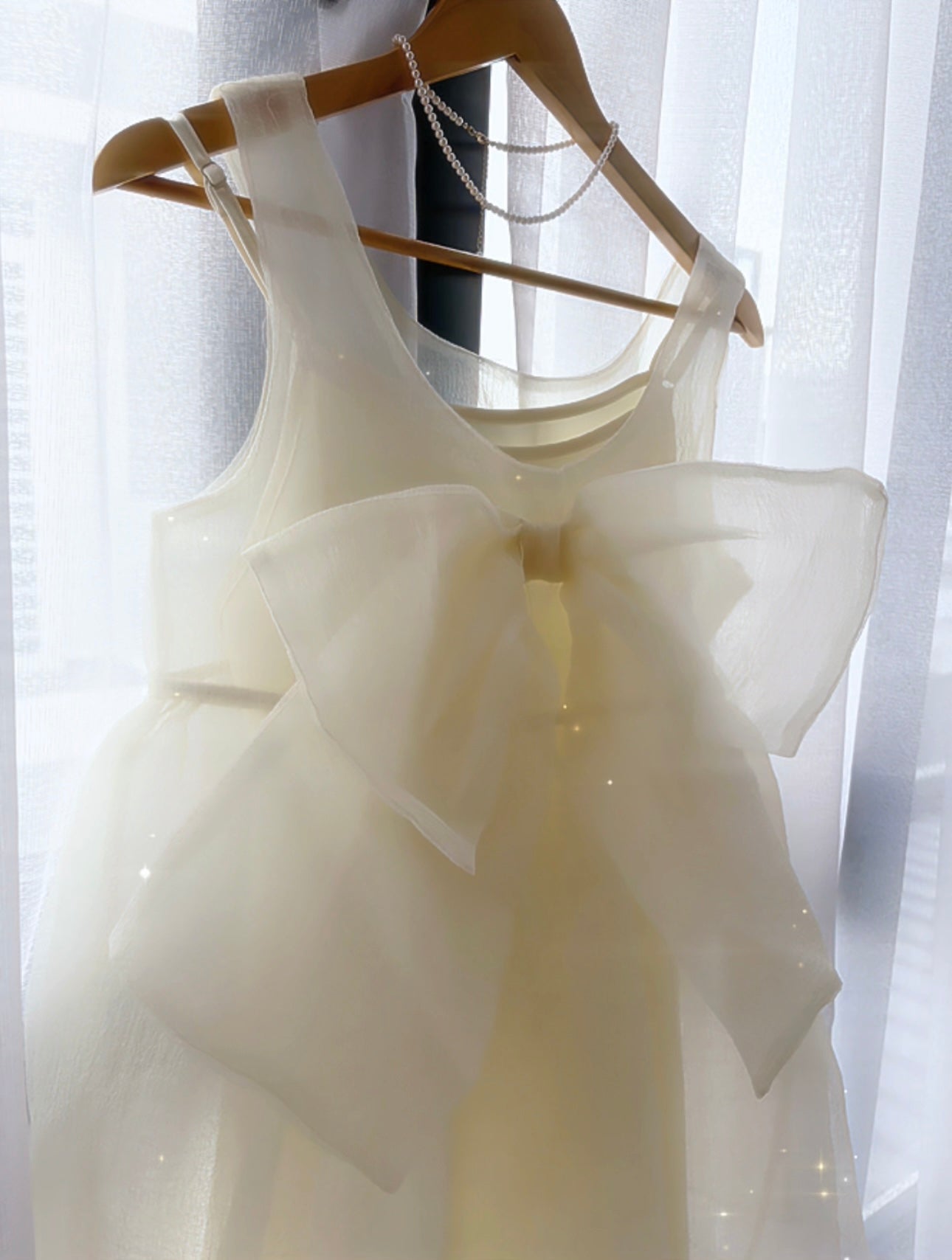 DREAMY IVORY BOW MINI DRESS- PETITEGIRLS 小个子定制款