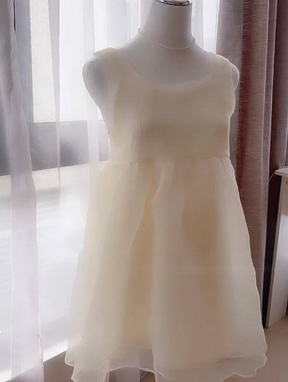 DREAMY IVORY BOW MINI DRESS- PETITEGIRLS 小个子定制款