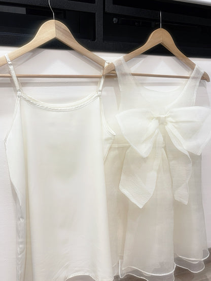 DREAMY IVORY BOW MINI DRESS- PETITEGIRLS 小个子定制款