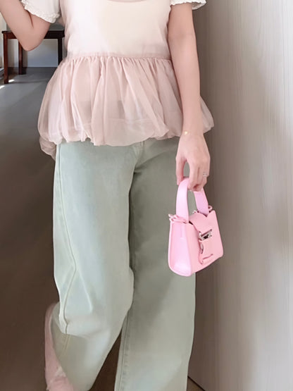 MORNING LIGHT STRAIGHT JEANS - PETITEGIRLS 小个子定制款
