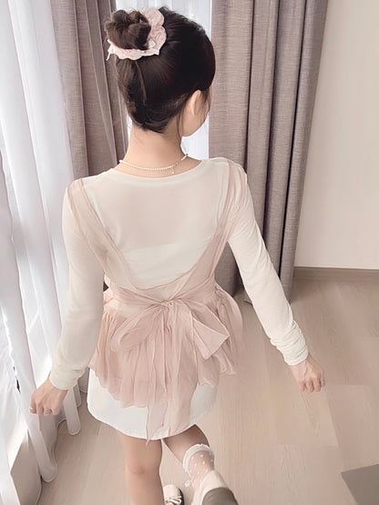 ROMANTIC BLUSH SHEER TOP