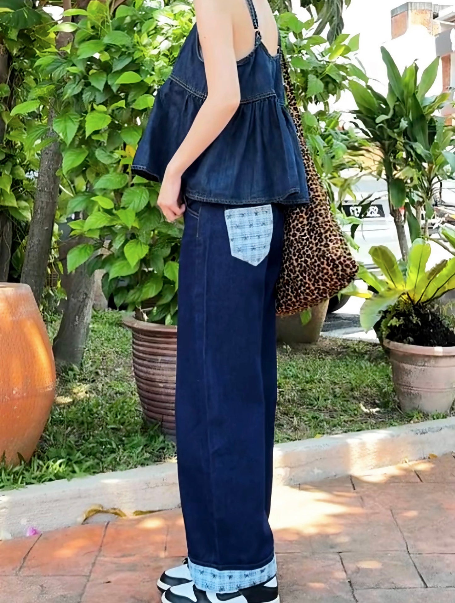 BOW PATCHWORK DENIM - PETITEGIRLS 小个子定制款