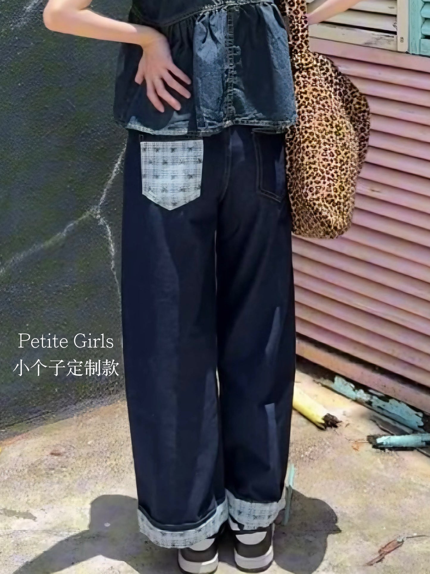 BOW PATCHWORK DENIM - PETITEGIRLS 小个子定制款