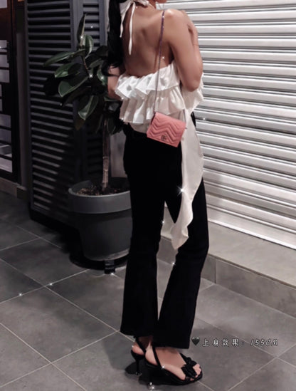 FLARED DENIM PANTS - PETITEGIRLS 小个子定制款