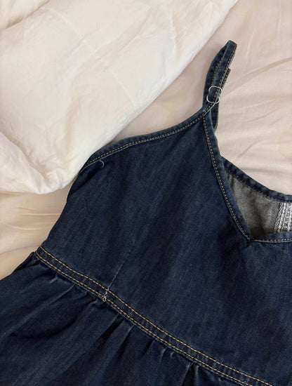 DENIM BABYDOLL CAMI TOP