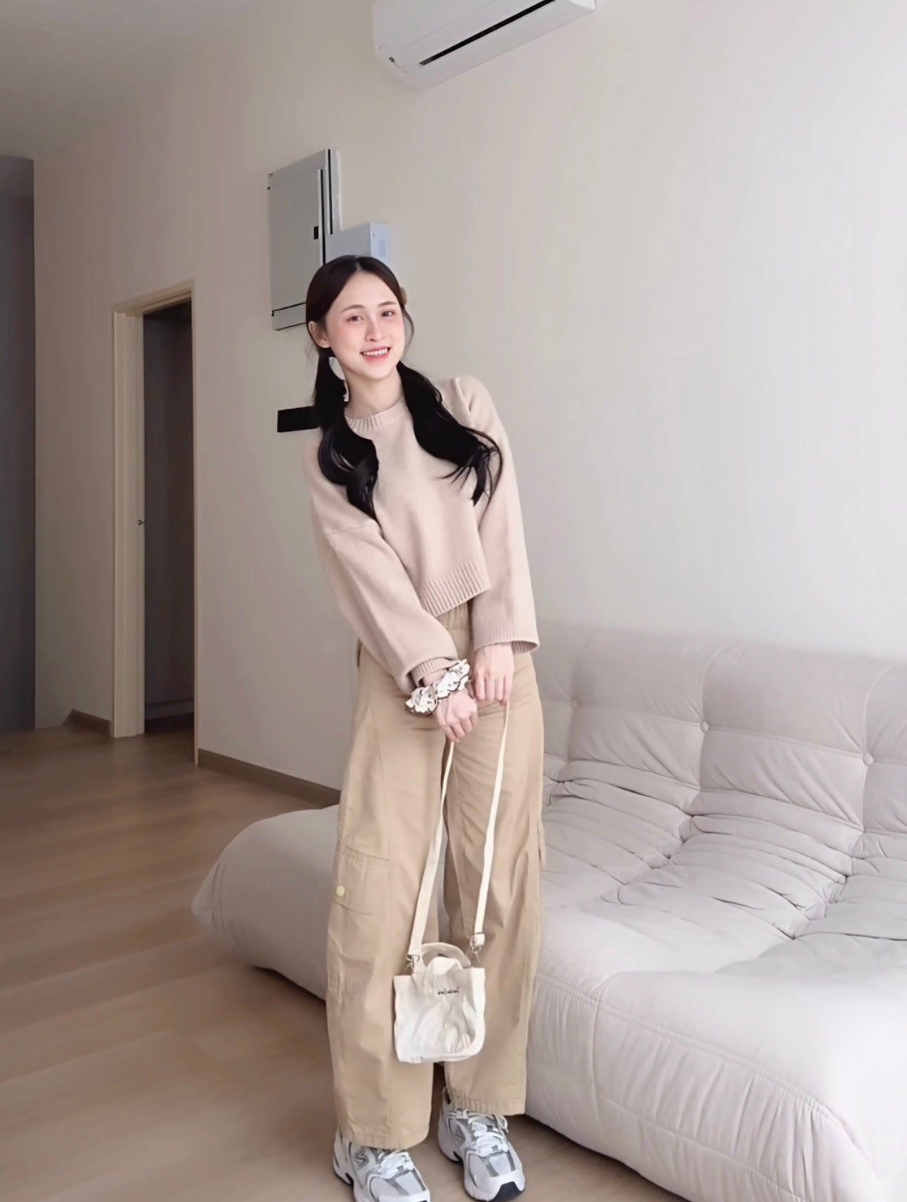 Soft Khaki Cargo Pants - PETITEGIRLS 小个子定制款