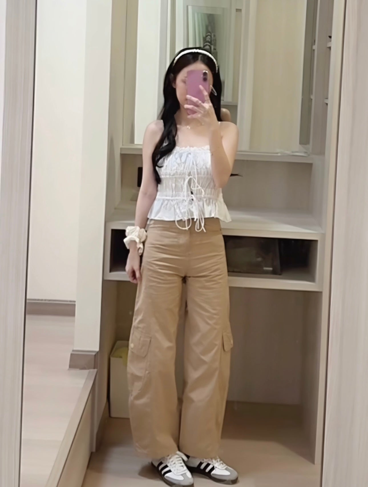 Soft Khaki Cargo Pants - PETITEGIRLS 小个子定制款
