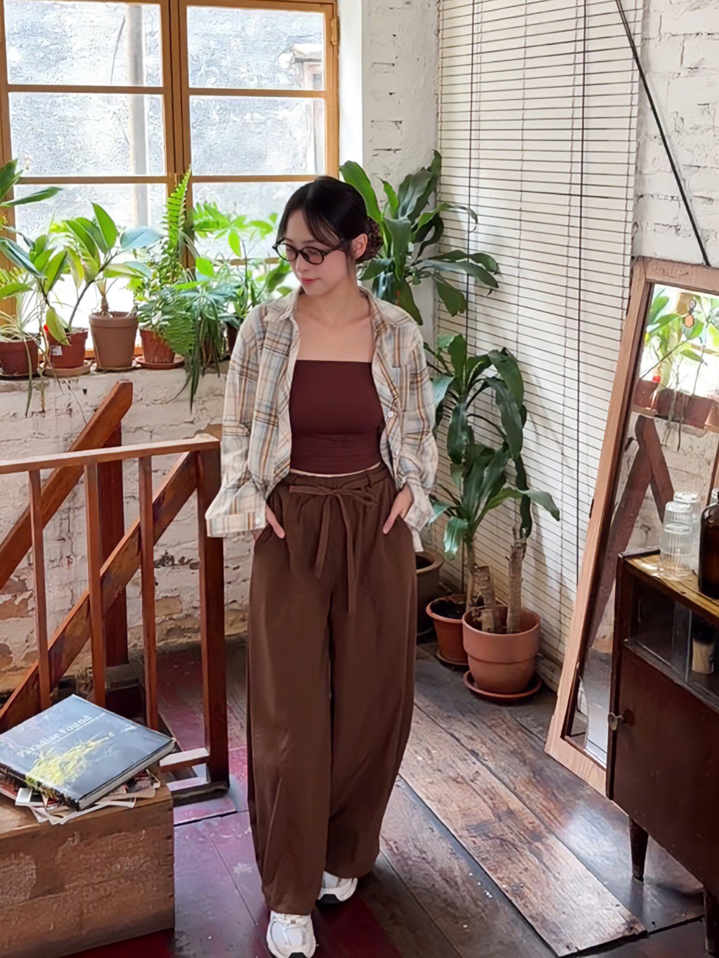 EFFORTLESS ELASTIC WAIST WIDE LEG PANTS - PETITEGIRLS 小个子定制款