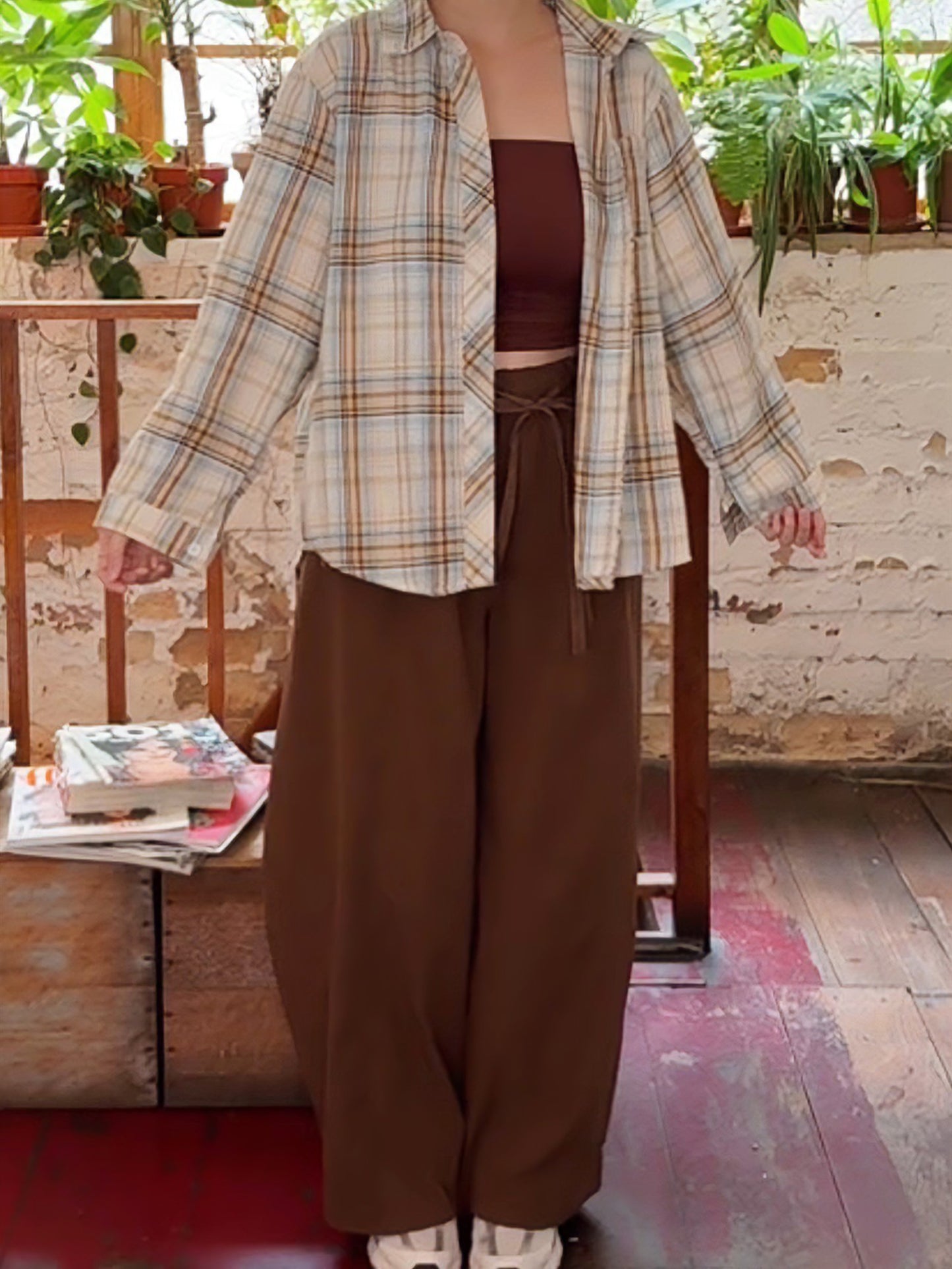 EFFORTLESS ELASTIC WAIST WIDE LEG PANTS - PETITEGIRLS 小个子定制款