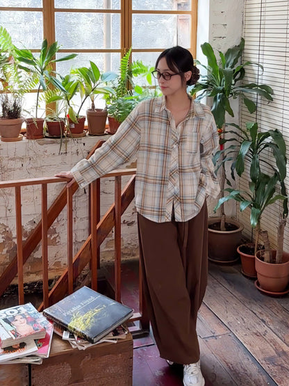 EFFORTLESS ELASTIC WAIST WIDE LEG PANTS - PETITEGIRLS 小个子定制款