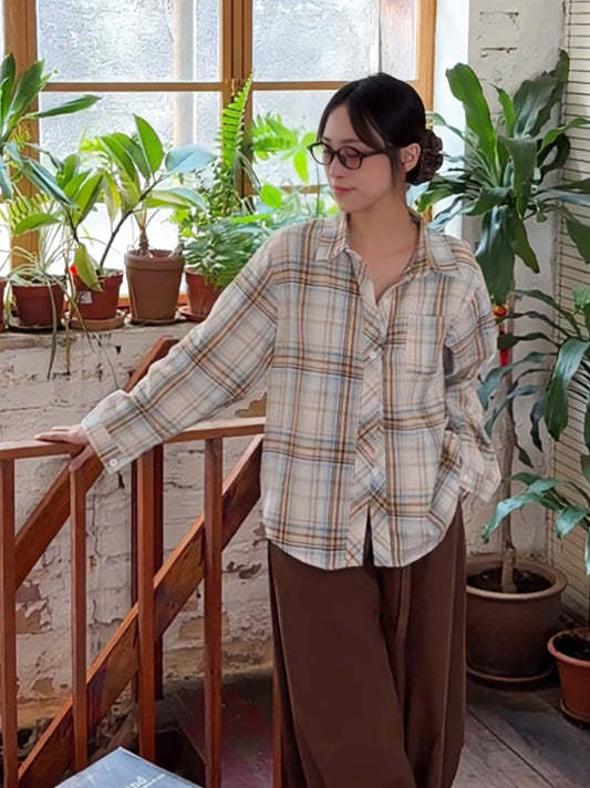 BRUSHED PLAIN LONG SLEEVE SHIRT