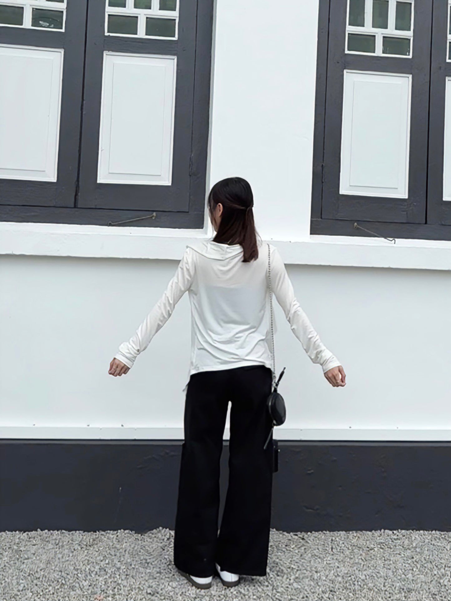 BLACK POCKET CARGO JEANS - PETITEGIRLS 小个子定制款