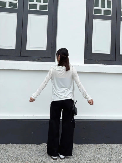 BLACK POCKET CARGO JEANS - PETITEGIRLS 小个子定制款