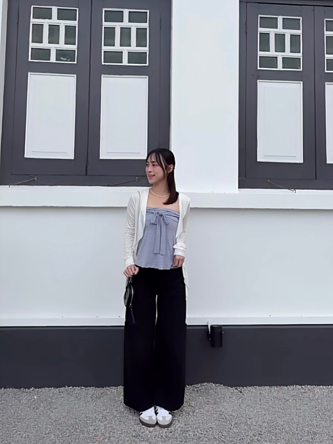 BLACK POCKET CARGO JEANS - PETITEGIRLS 小个子定制款