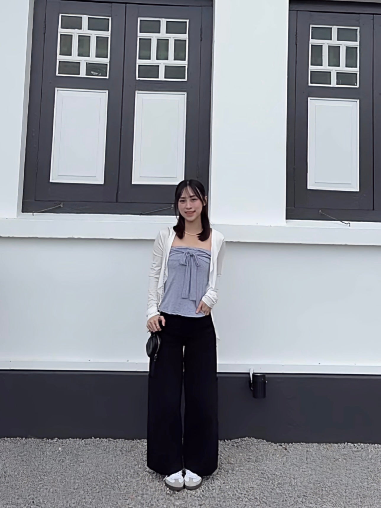 BLACK POCKET CARGO JEANS - PETITEGIRLS 小个子定制款
