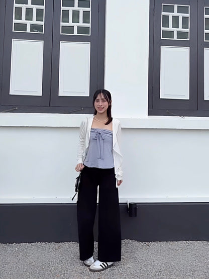 BLACK POCKET CARGO JEANS - PETITEGIRLS 小个子定制款