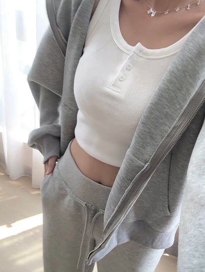 GREY HOODIE JACKET