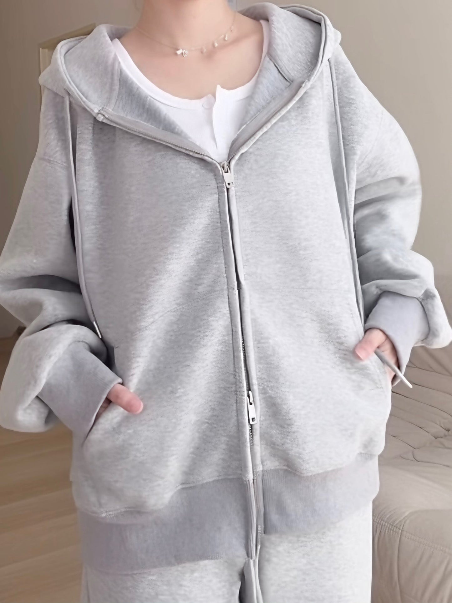 GREY HOODIE JACKET