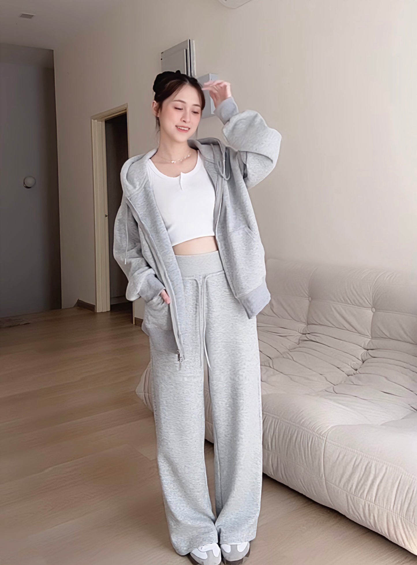 GREY HOODIE JACKET