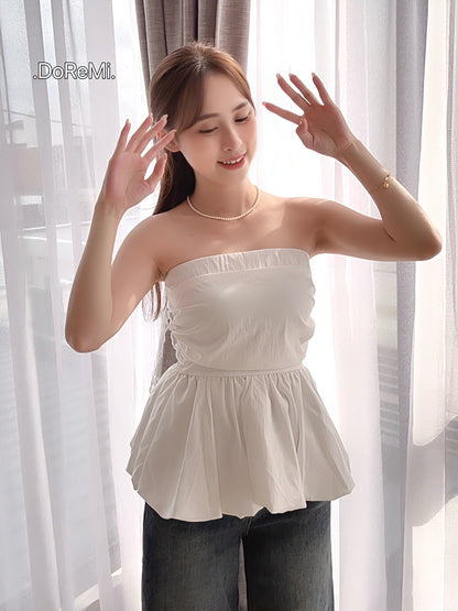 BLOSSOM TUBE TOP - WHITE