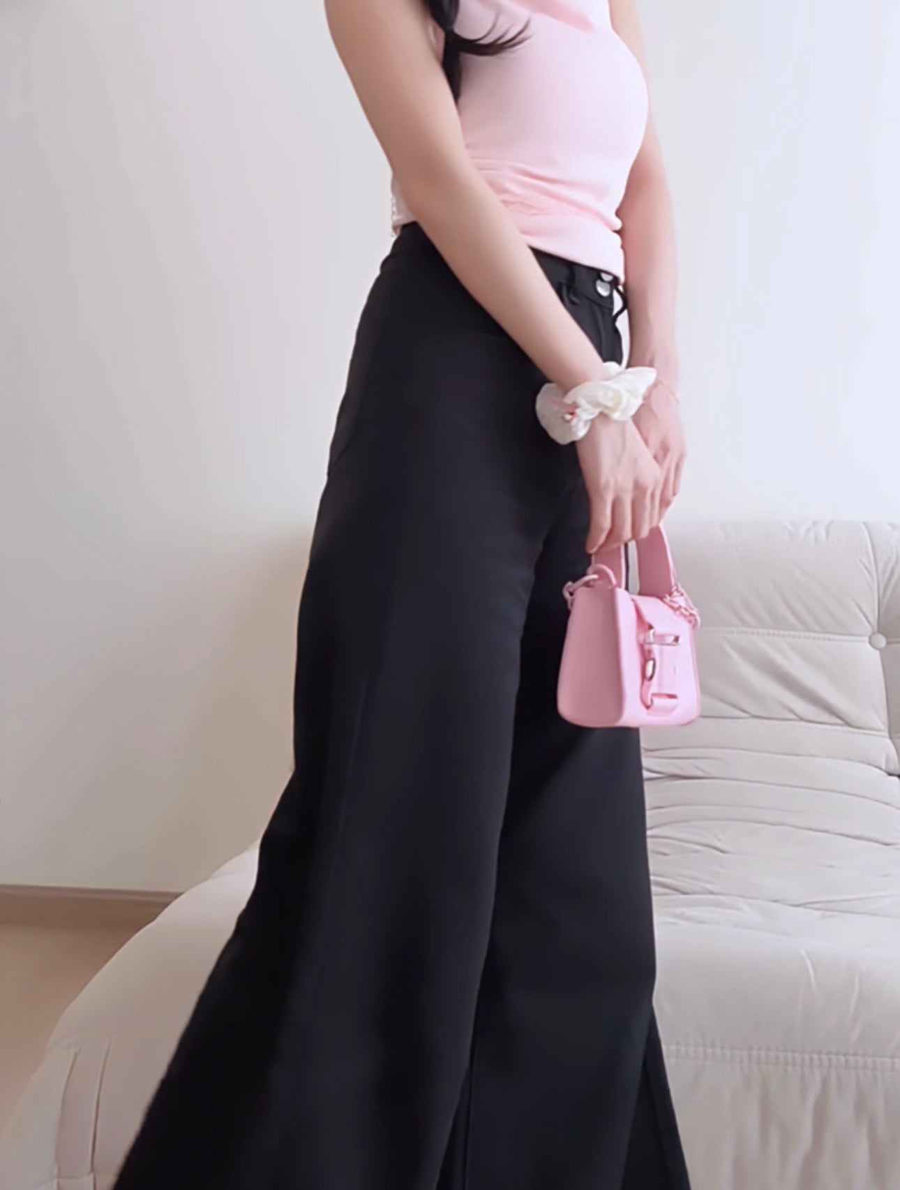 SOFT BAGGY BLACK JEANS - PETITEGIRLS 小个子定制款