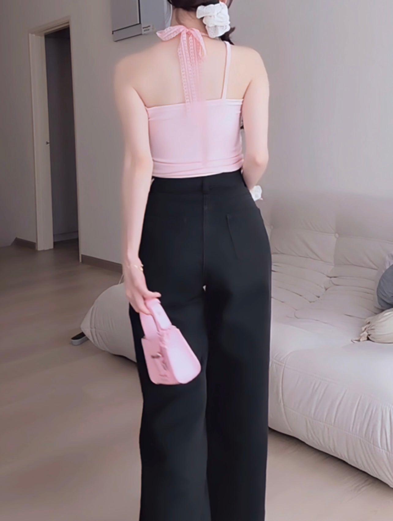 SOFT BAGGY BLACK JEANS - PETITEGIRLS 小个子定制款