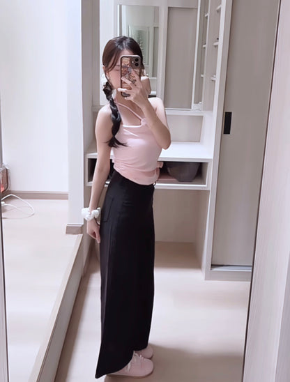 SOFT BAGGY BLACK JEANS - PETITEGIRLS 小个子定制款