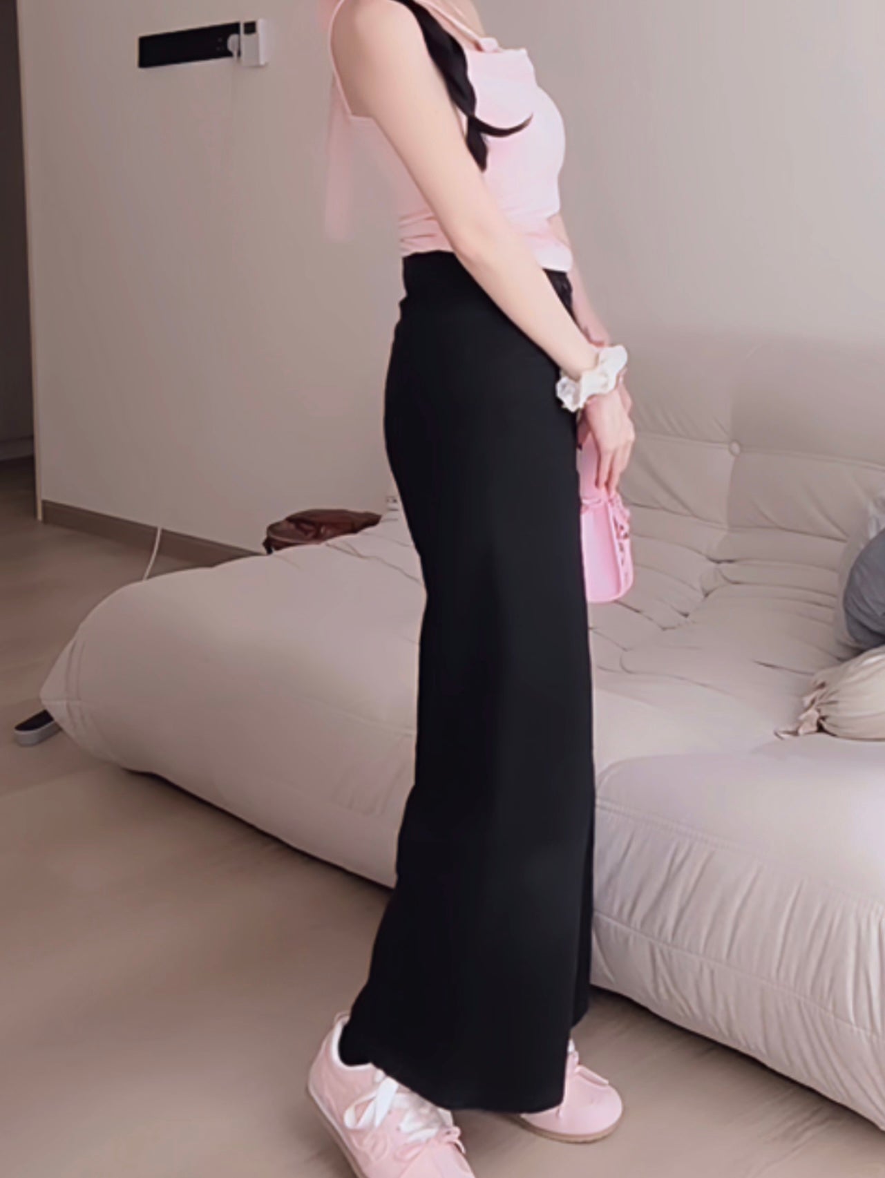 SOFT BAGGY BLACK JEANS - PETITEGIRLS 小个子定制款