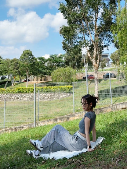 BLACK & WHITE CLEAN FIT STRIPE PANTS - PETITEGIRLS 小个子定制款