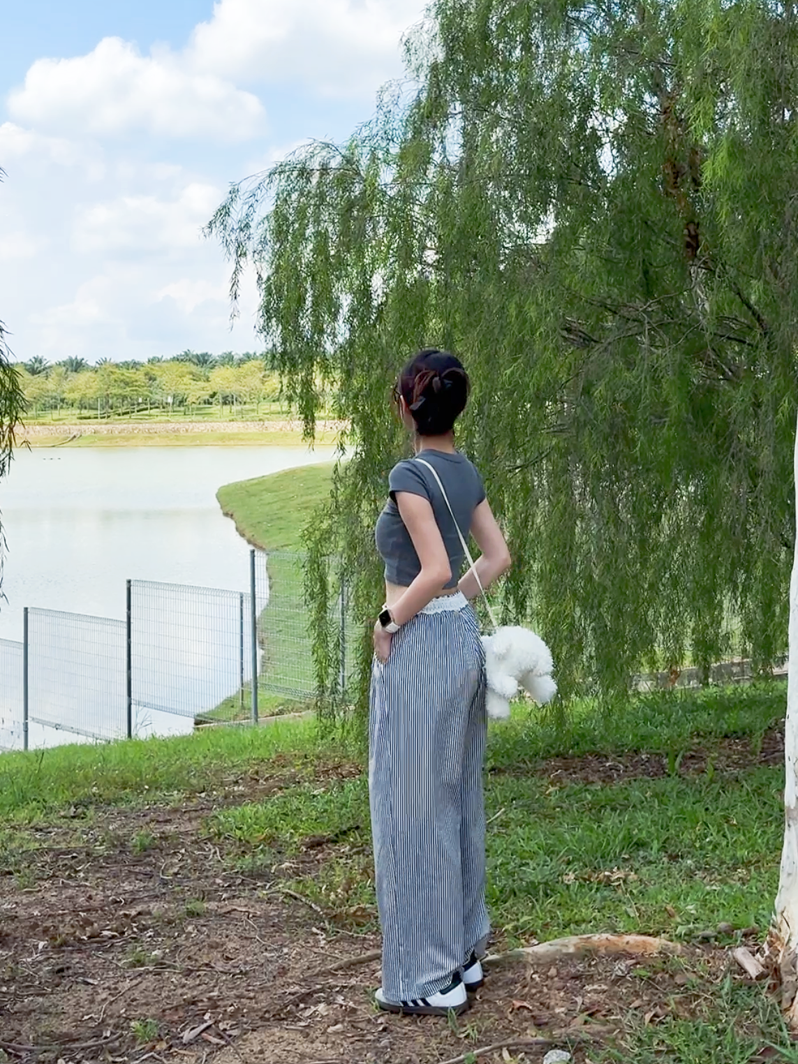 BLACK & WHITE CLEAN FIT STRIPE PANTS - PETITEGIRLS 小个子定制款