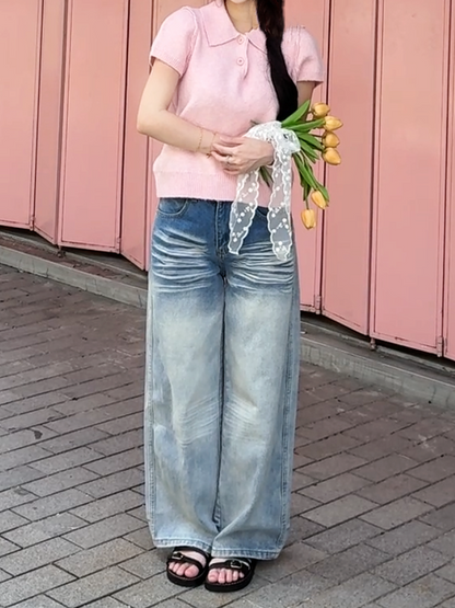 VINTAGE WASHED DENIM - PETITEGIRLS 小个子定制款