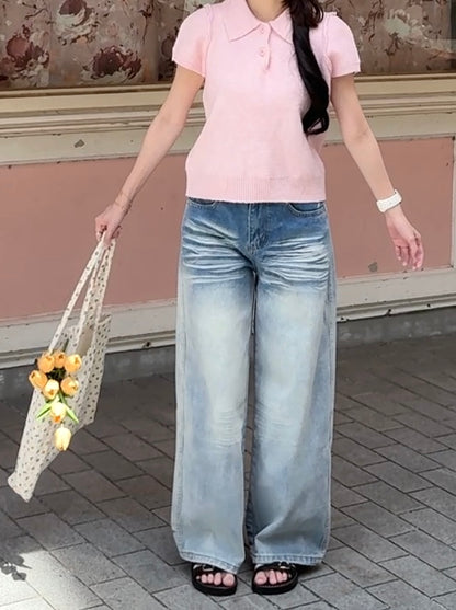 VINTAGE WASHED DENIM - PETITEGIRLS 小个子定制款