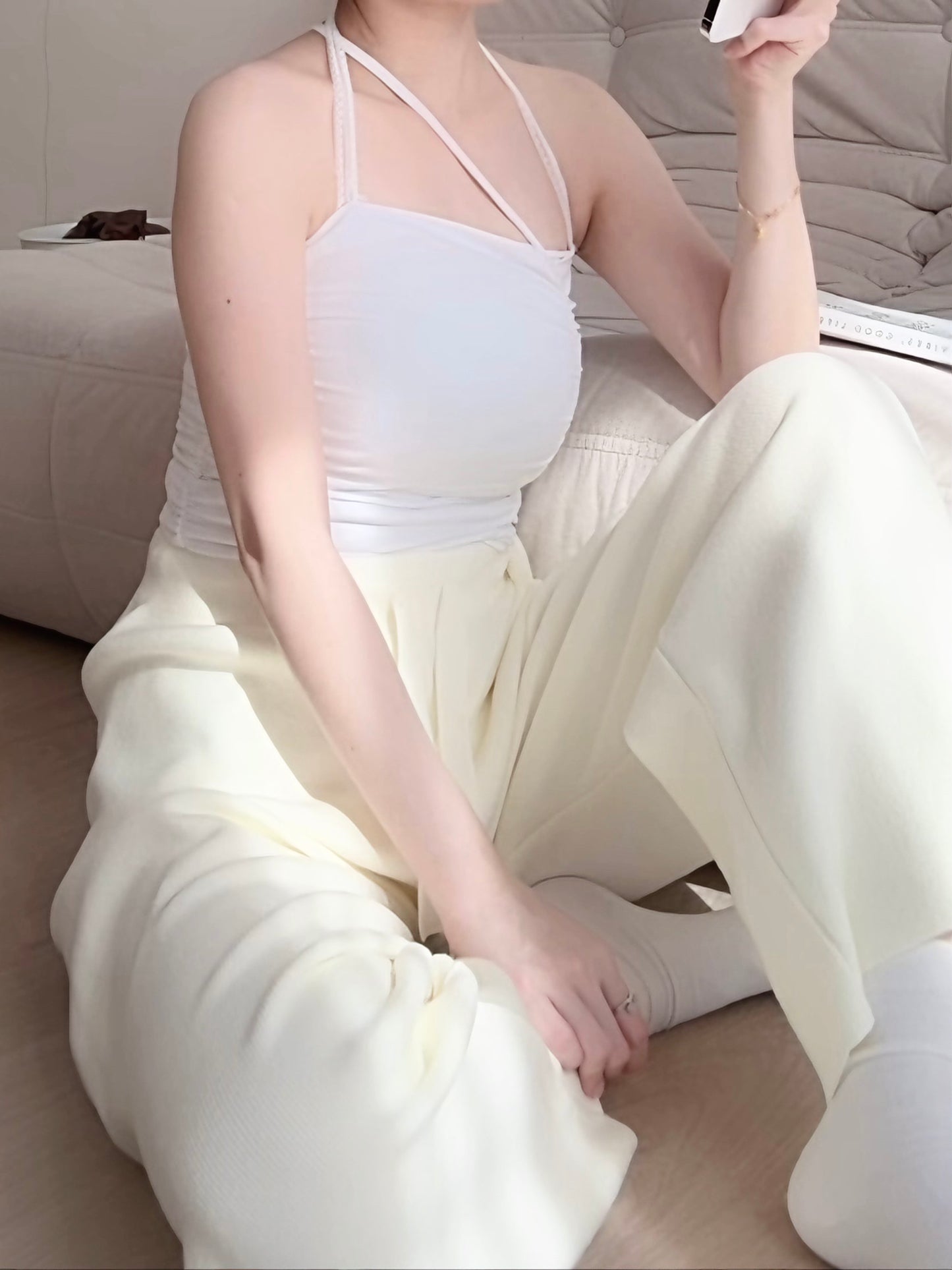 MILKY BEIGE SOFTIE KNIT - PETITEGIRLS 小个子定制款