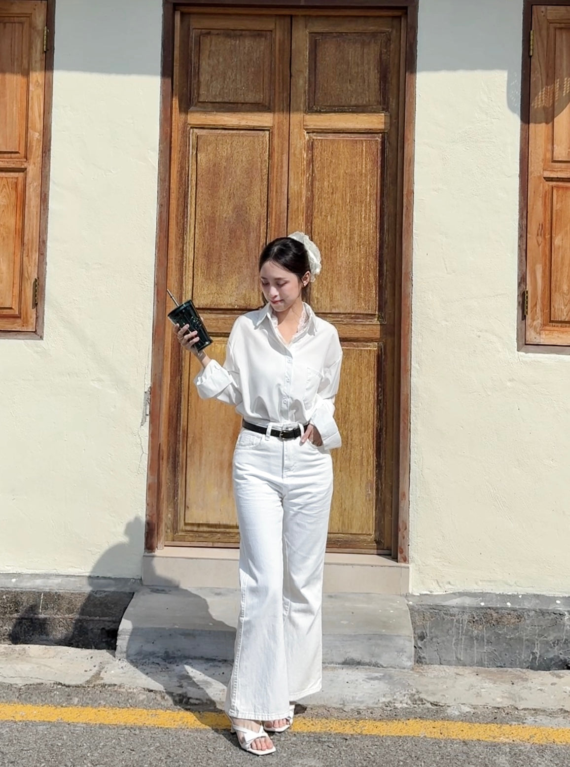 WHITE FLARE DENIM  - PETITEGIRLS 小个子定制款