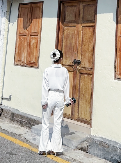 WHITE FLARE DENIM  - PETITEGIRLS 小个子定制款