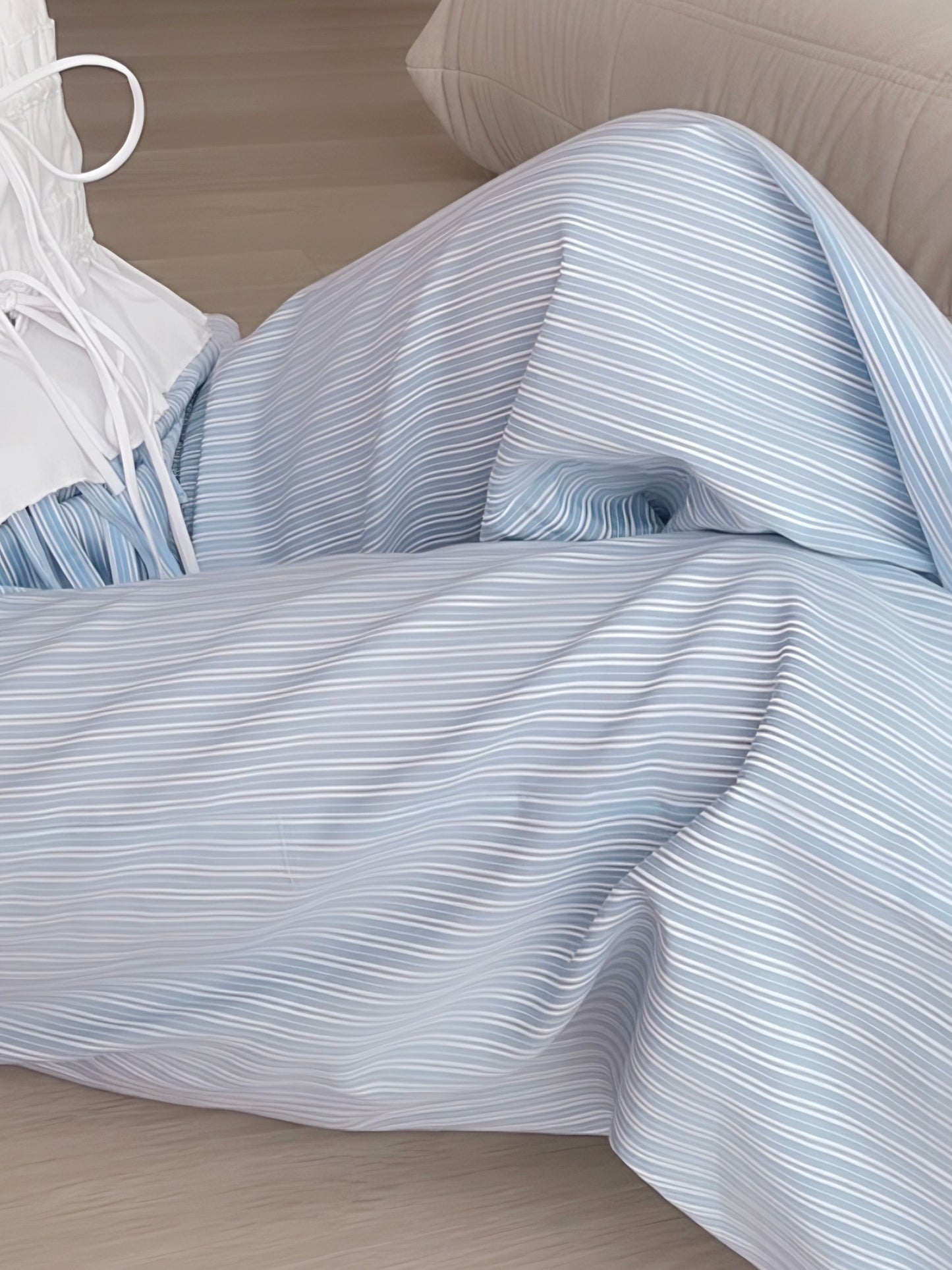 BLUE STRIPE COMFORT PANTS - PETITEGIRLS 小个子定制款
