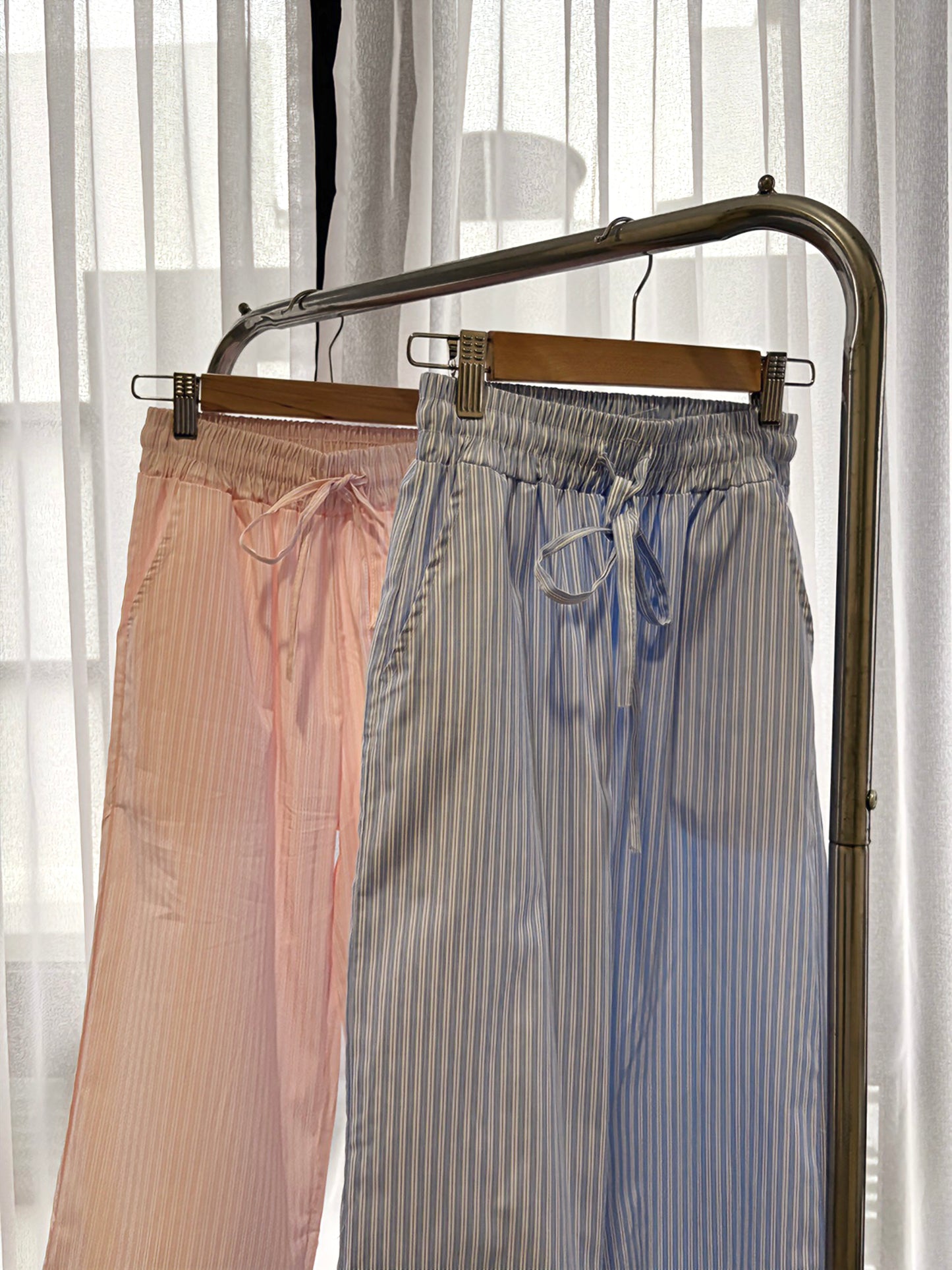 BLUE STRIPE COMFORT PANTS - PETITEGIRLS 小个子定制款
