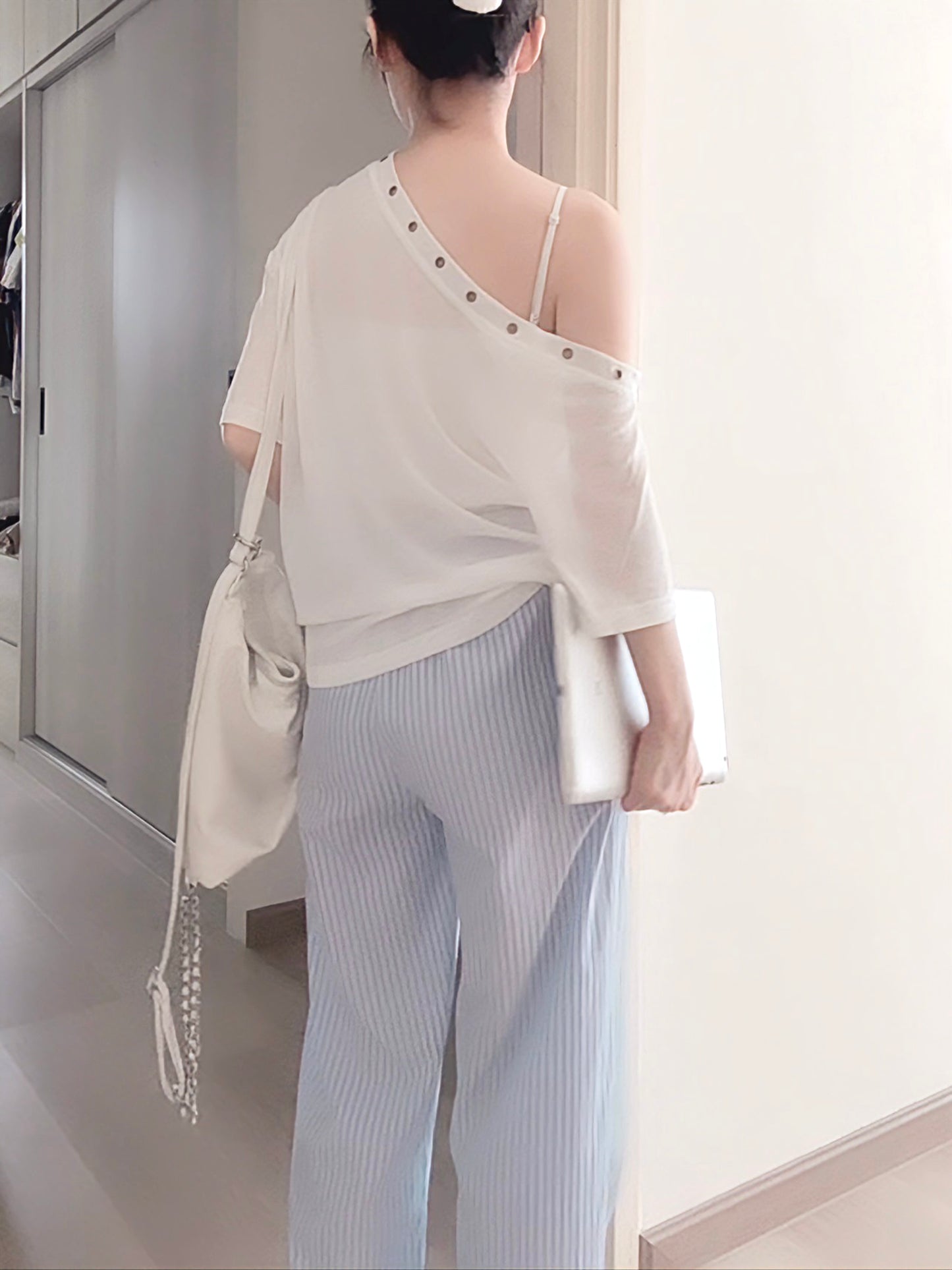 BLUE STRIPE COMFORT PANTS - PETITEGIRLS 小个子定制款