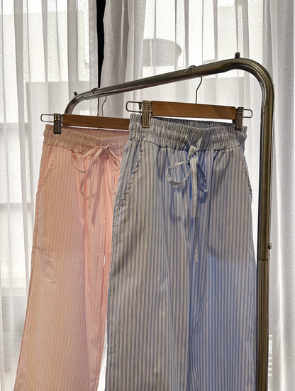 PINK STRIPE COMFORT PANTS - PETITEGIRLS 小个子定制款
