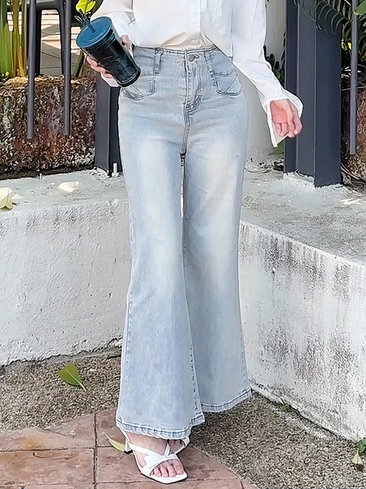 MORNING BLUE FLARE DENIM  - PETITEGIRLS 小个子定制款