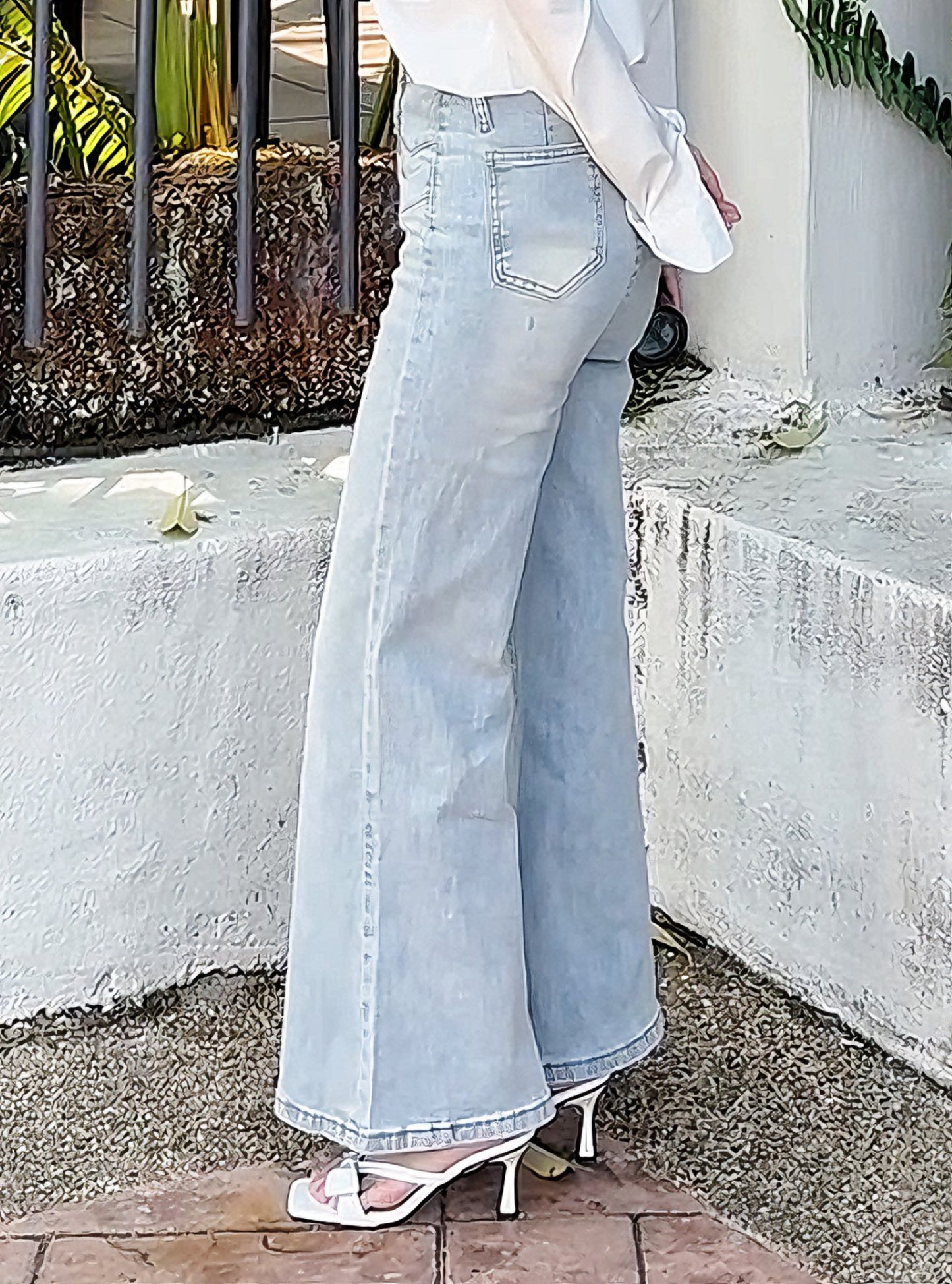 MORNING BLUE FLARE DENIM  - PETITEGIRLS 小个子定制款