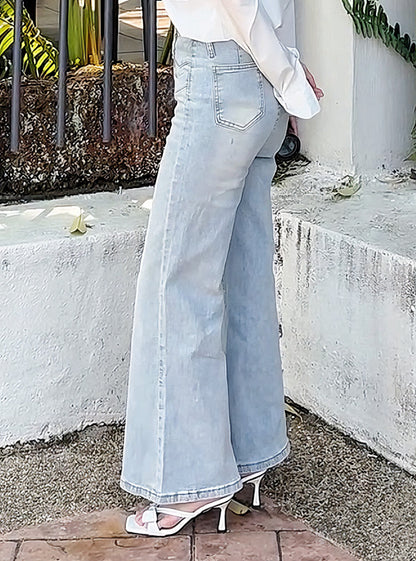 MORNING BLUE FLARE DENIM  - PETITEGIRLS 小个子定制款