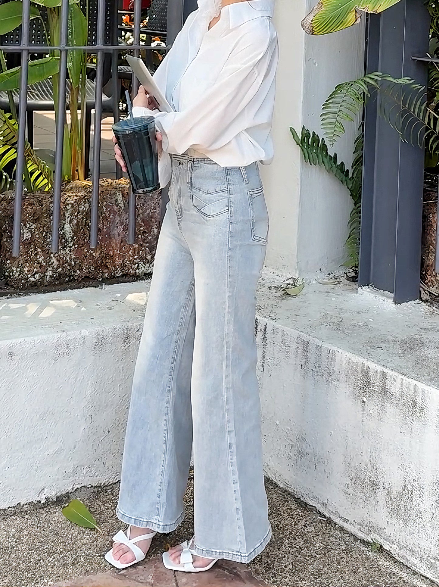 MORNING BLUE FLARE DENIM  - PETITEGIRLS 小个子定制款